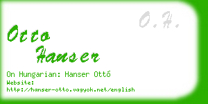 otto hanser business card